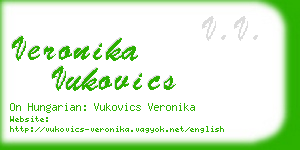 veronika vukovics business card